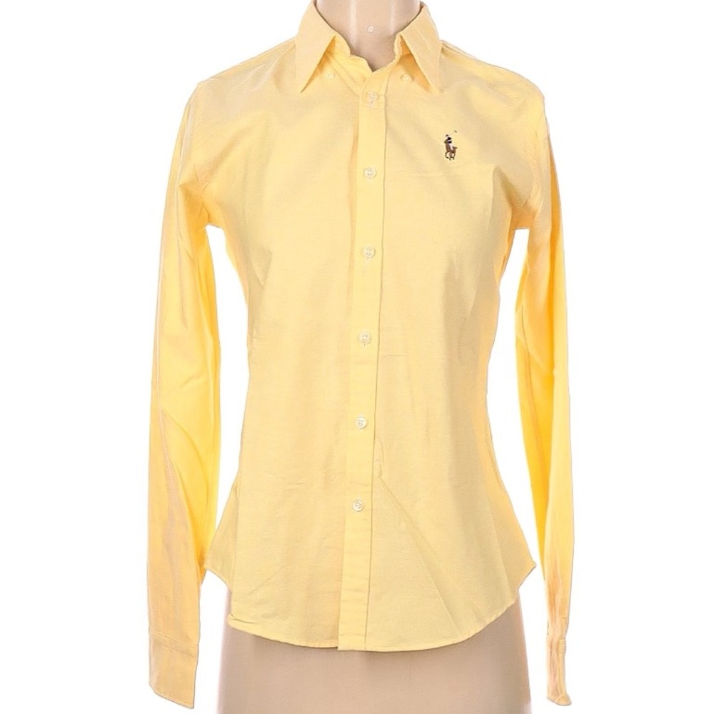 Timeless Yellow Ralph Lauren Polo Button Up Long Sleeve